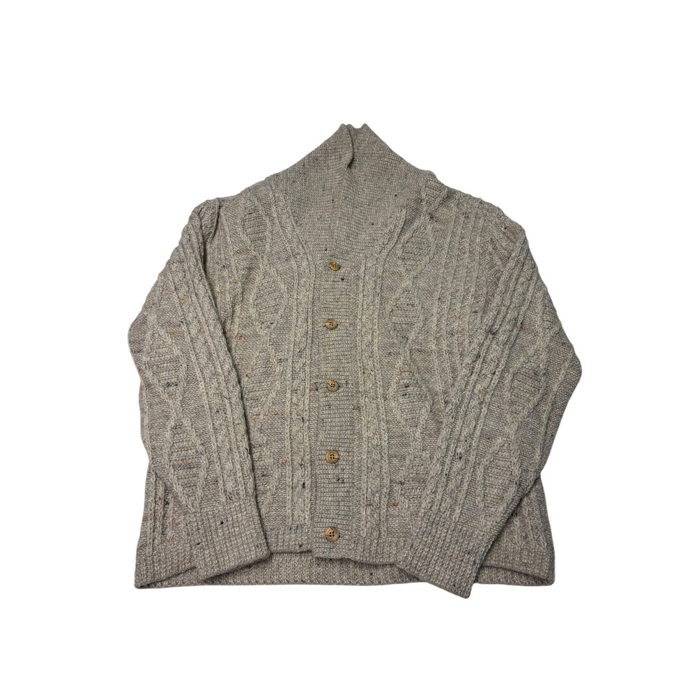Vintage Pendleton Wool Shawl Collar Cardigan Sweater XL Oatmeal Donegal USA